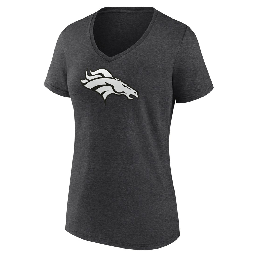 Denver Broncos Women's Personalized Name & Number Monochrome V-Neck Long Sleeve T-Shirt | NFL Hot