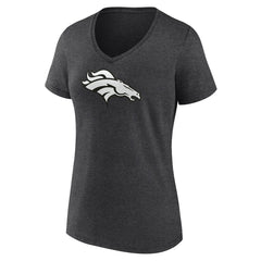 Denver Broncos Women's Personalized Name & Number Monochrome V-Neck Long Sleeve T-Shirt | NFL Hot