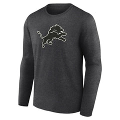 Detroit Lions Personalized Name & Number Monochrome Long Sleeve T-Shirt | NFL Discount