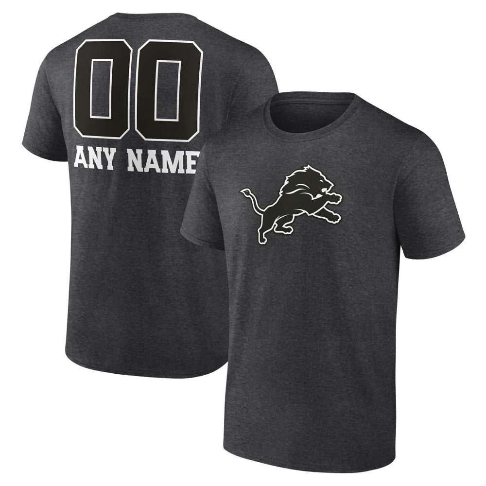 Detroit Lions Personalized Name & Number Monochrome T-Shirt | NFL New