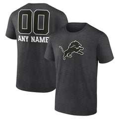 Detroit Lions Personalized Name & Number Monochrome T-Shirt | NFL New