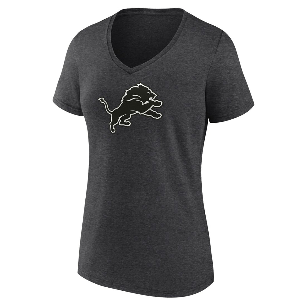 Detroit Lions Women's Personalized Name & Number Monochrome V-Neck Long Sleeve T-Shirt | NFL Online