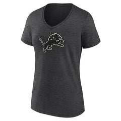 Detroit Lions Women's Personalized Name & Number Monochrome V-Neck Long Sleeve T-Shirt | NFL Online
