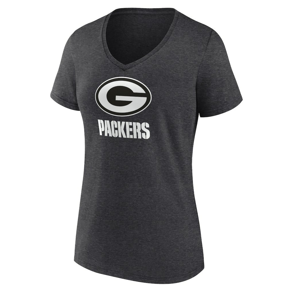 Green Bay Packers Women's Personalized Name & Number Monochrome V-Neck Long Sleeve T-Shirt | NFL On sale