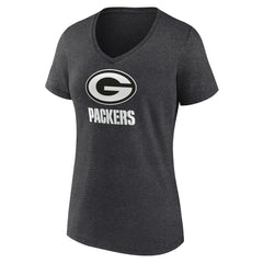 Green Bay Packers Women's Personalized Name & Number Monochrome V-Neck Long Sleeve T-Shirt | NFL On sale