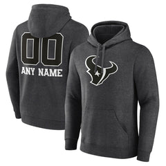 Houston Texans Personalized Name & Number Monochrome Pullover Hoodie | NFL US