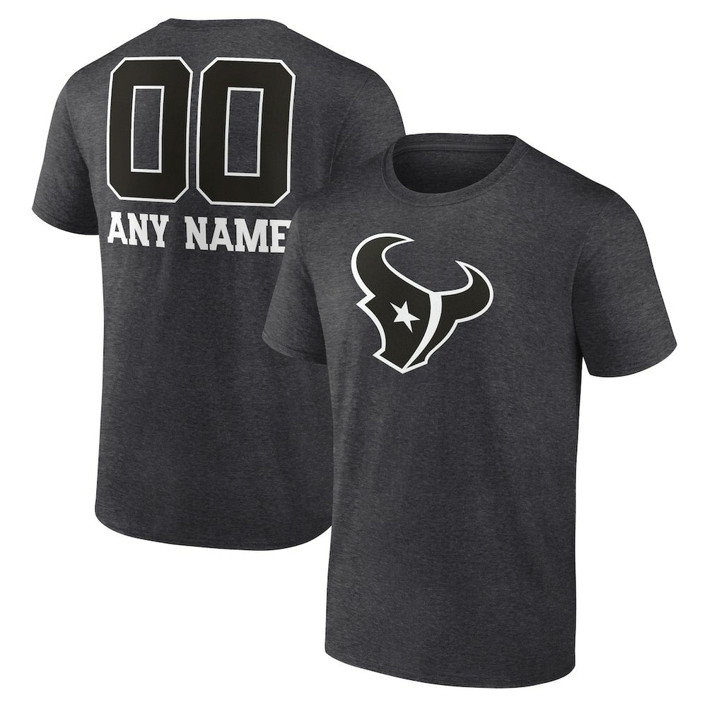 Houston Texans Personalized Name & Number Monochrome T-Shirt | NFL Hot