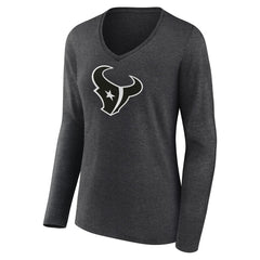 Houston Texans Women's Personalized Name & Number Monochrome V-neck T-Shirt | NFL Sale