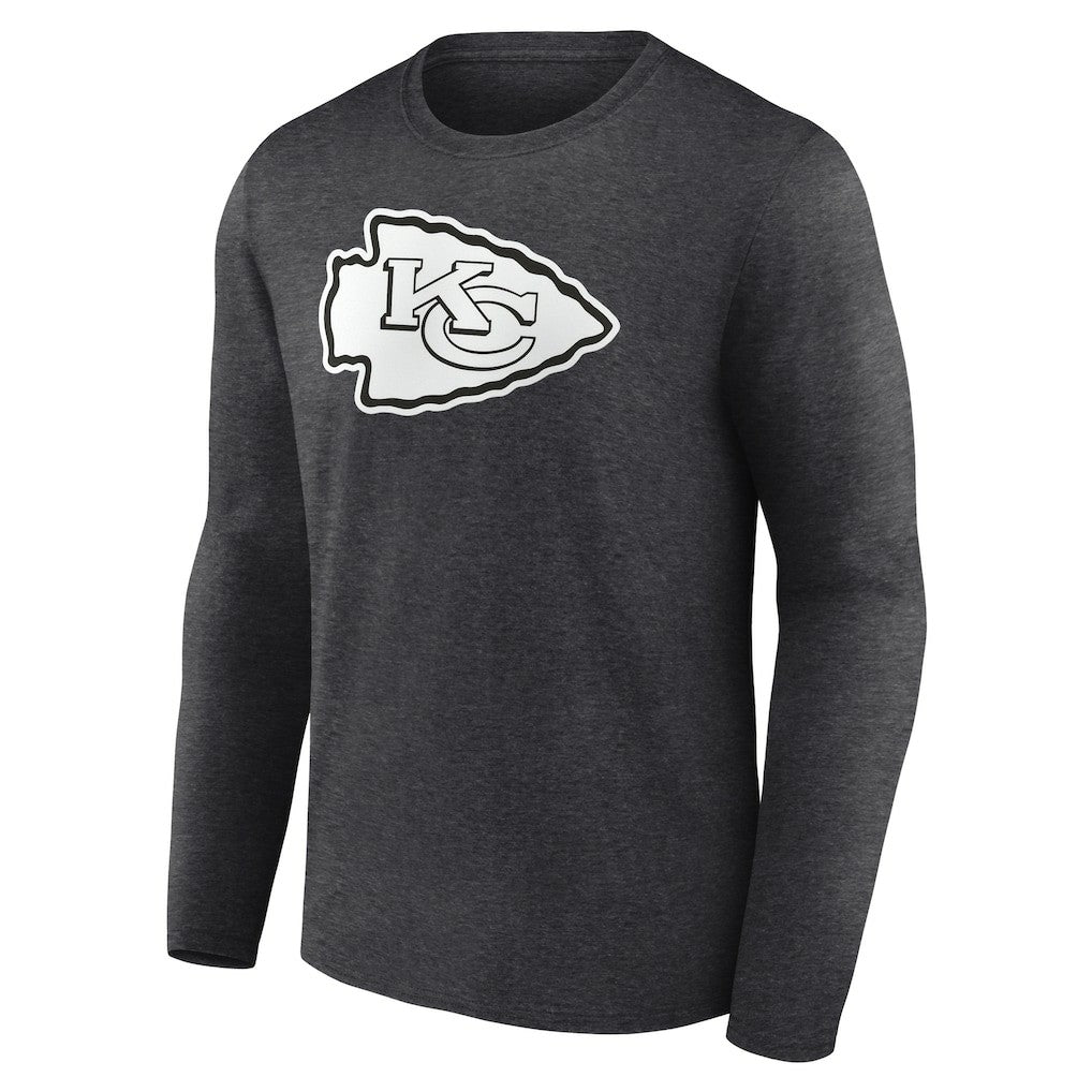 Kansas City Chiefs Personalized Name & Number Monochrome Long Sleeve T-Shirt | NFL Sale