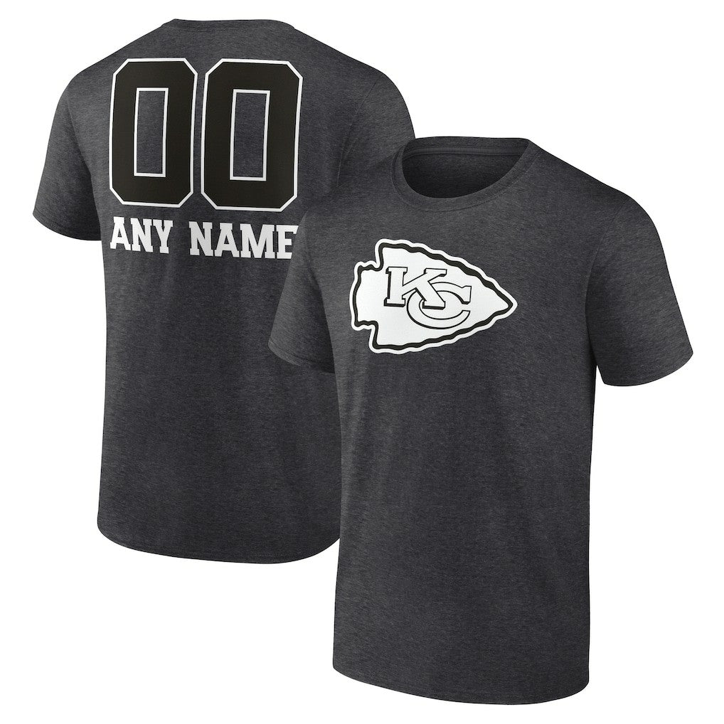 Kansas City Chiefs Personalized Name & Number Monochrome T-Shirt | NFL Near me