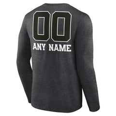 Las Vegas Raiders Personalized Name & Number Monochrome Long Sleeve T-Shirt | NFL Outlet