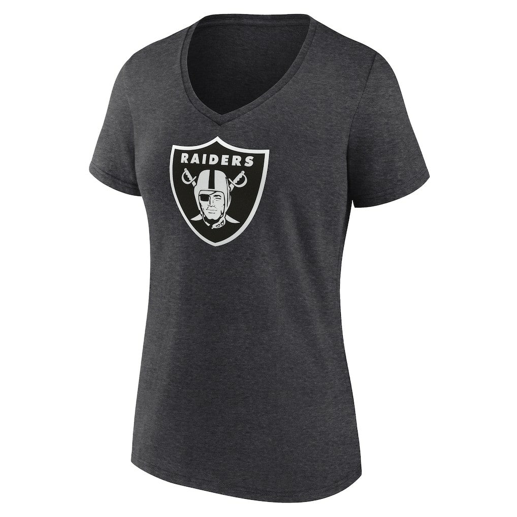 Las Vegas Raiders Women's Personalized Name & Number Monochrome V-Neck Long Sleeve T-Shirt | NFL Hot