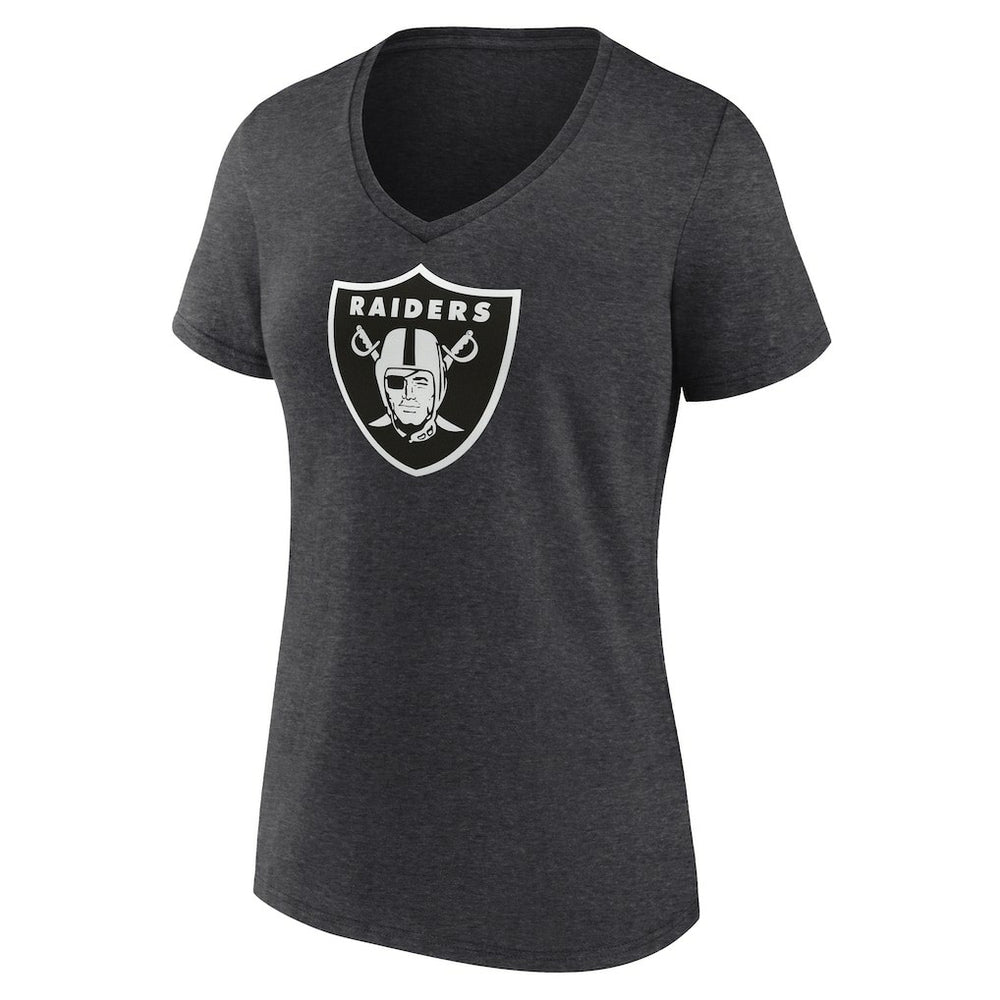 Las Vegas Raiders Women's Personalized Name & Number Monochrome V-Neck Long Sleeve T-Shirt | NFL Hot