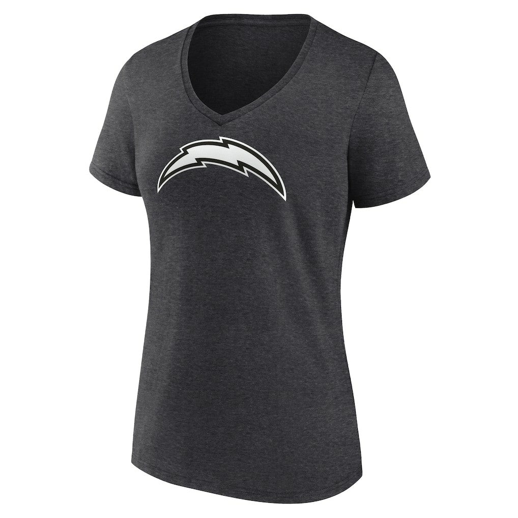 Los Angeles Chargers Women's Personalized Name & Number Monochrome V-Neck Long Sleeve T-Shirt | NFL New