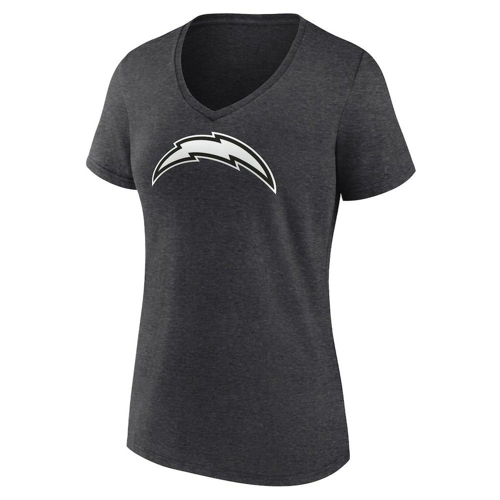 Los Angeles Chargers Women's Personalized Name & Number Monochrome V-Neck Long Sleeve T-Shirt | NFL New
