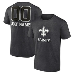New Orleans Saints Personalized Name & Number Monochrome T-Shirt | NFL US
