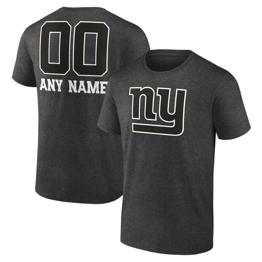 New York Giants Personalized Name & Number Monochrome T-Shirt | NFL Outlet
