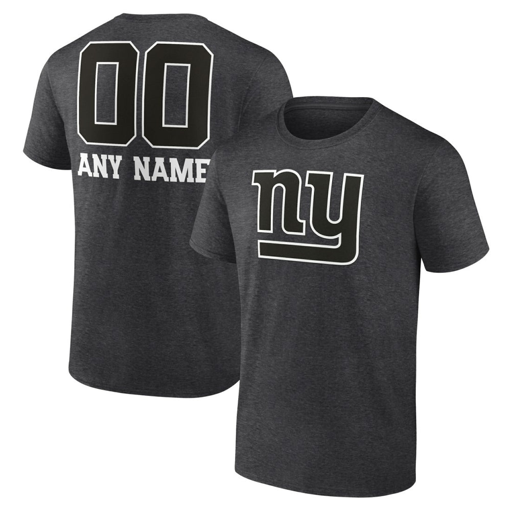 New York Giants Personalized Name & Number Monochrome T-Shirt | NFL Outlet