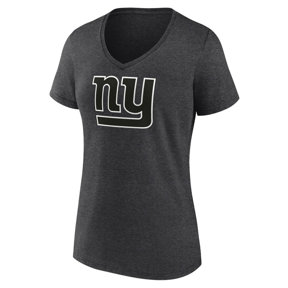 New York Giants Women's Personalized Name & Number Monochrome V-Neck Long Sleeve T-Shirt | NFL Hot
