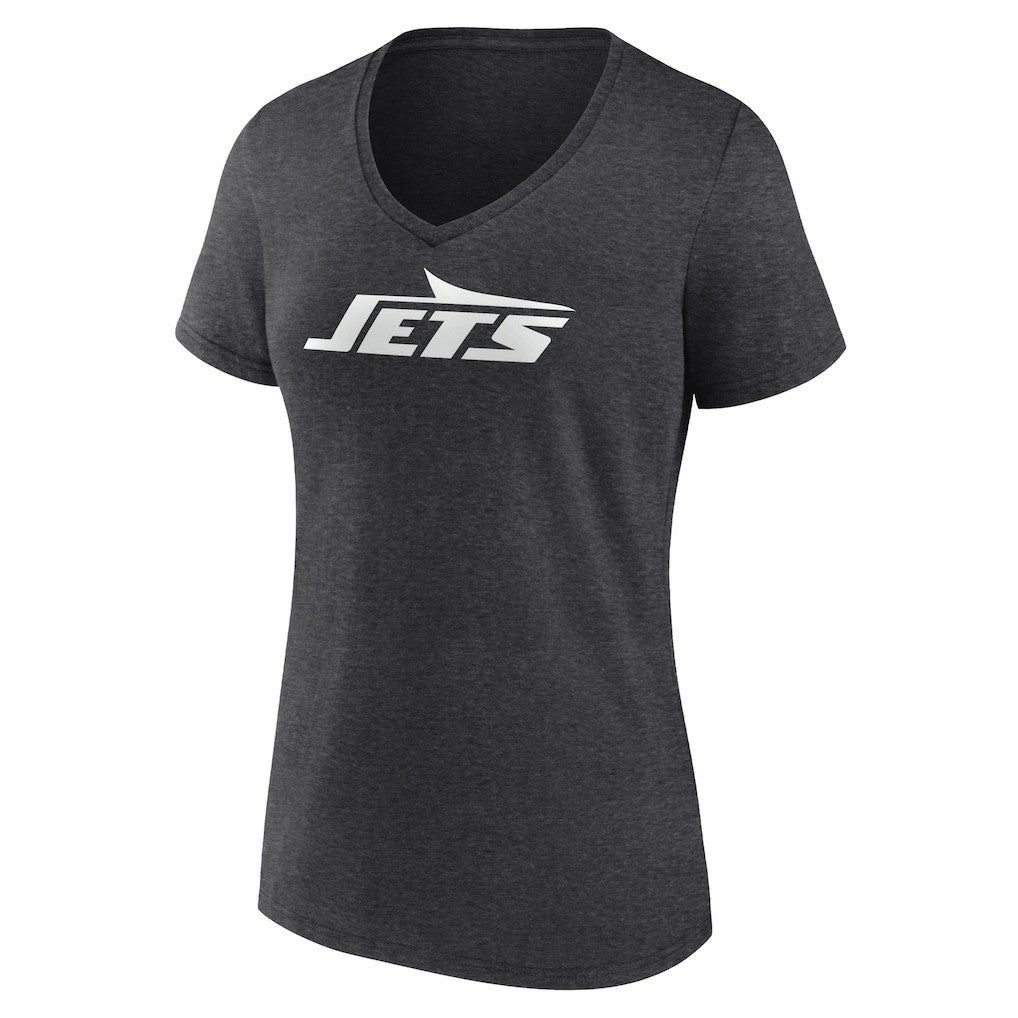 New York Jets Women's Personalized Name & Number Monochrome V-Neck Long Sleeve T-Shirt | NFL Discount