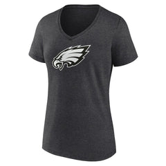 Philadelphia Eagles Women's Personalized Name & Number Monochrome V-Neck Long Sleeve T-Shirt | NFL Hot
