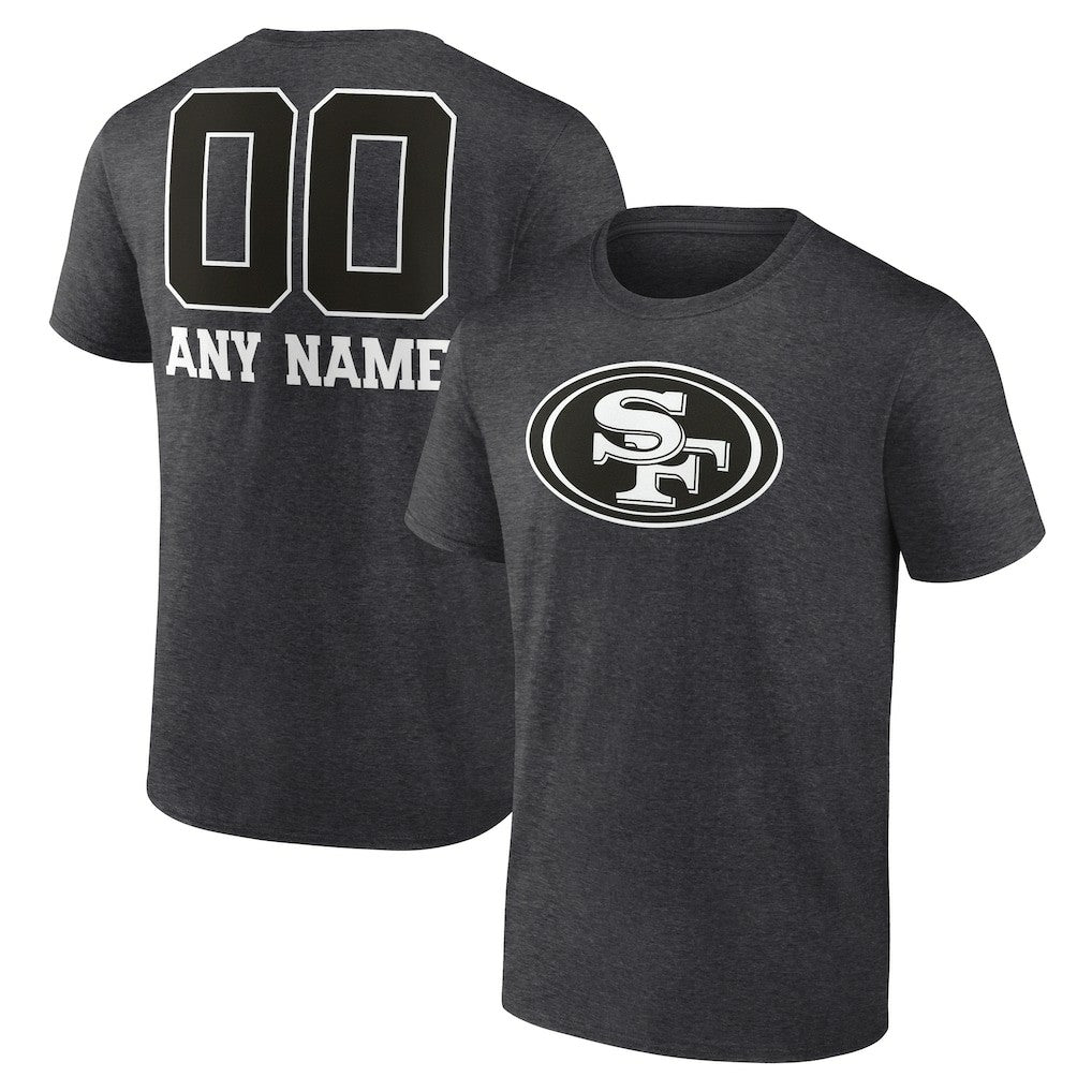 San Francisco 49ers Personalized Name & Number Monochrome T-Shirt | NFL US