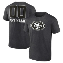 San Francisco 49ers Personalized Name & Number Monochrome T-Shirt | NFL US