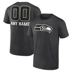 Seattle Seahawks Personalized Name & Number Monochrome T-Shirt | NFL New