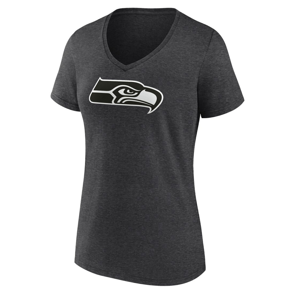 Seattle Seahawks Women's Personalized Name & Number Monochrome V-Neck Long Sleeve T-Shirt | NFL Online