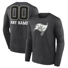 Tampa Bay Buccaneers Personalized Name & Number Monochrome Long Sleeve T-Shirt | NFL Outlet