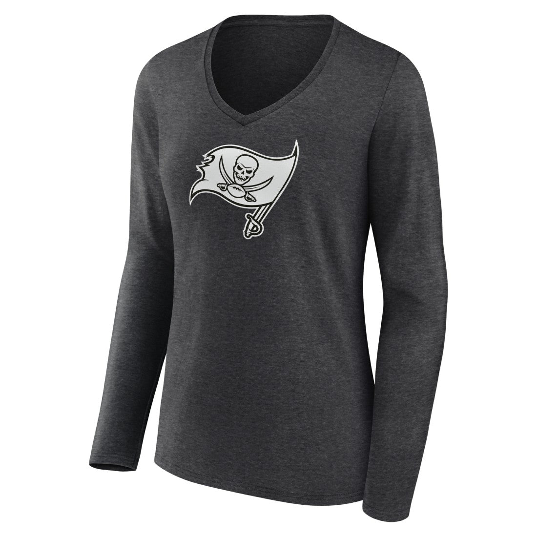 Tampa Bay Buccaneers Women's Personalized Name & Number Monochrome V-neck T-Shirt | NFL Sale