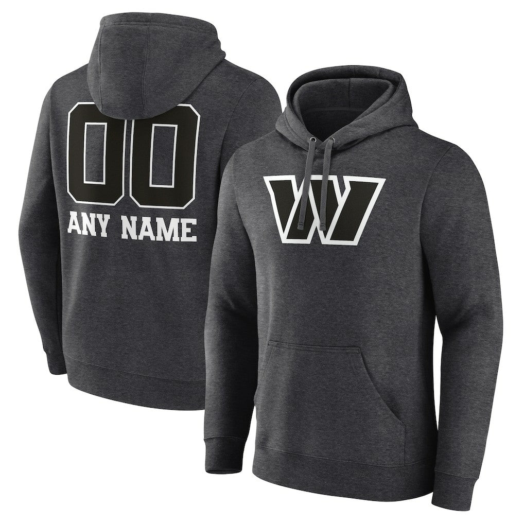 Washington Commanders Personalized Name & Number Monochrome Pullover Hoodie | NFL New