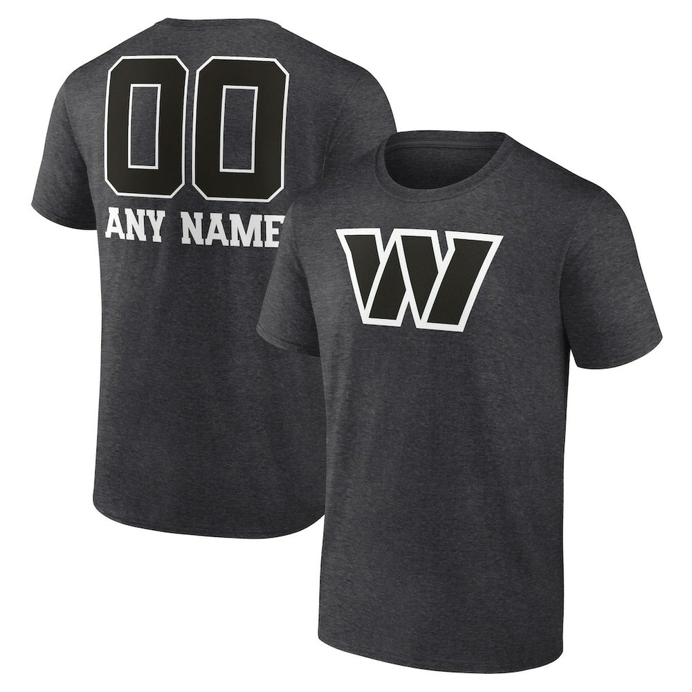 Washington Commanders Personalized Name & Number Monochrome T-Shirt | NFL Online
