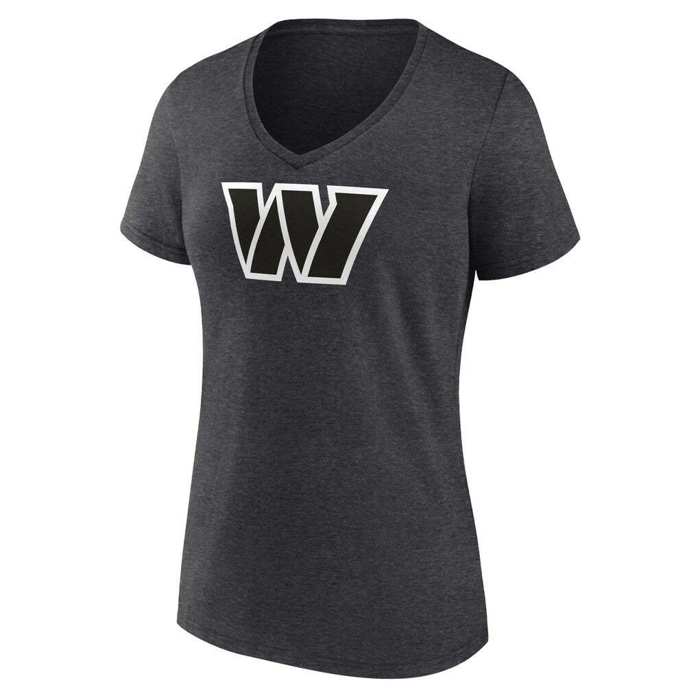 Washington Commanders Women's Personalized Name & Number Monochrome V-Neck Long Sleeve T-Shirt | NFL New