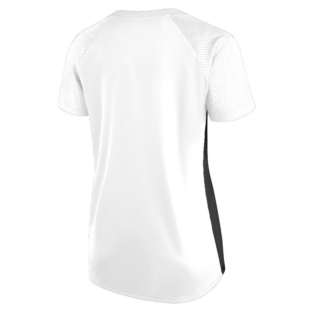 New Orleans Saints Women's Plus Size Glitter Lace-Up V- Neck T-Shirt | NFL Near me