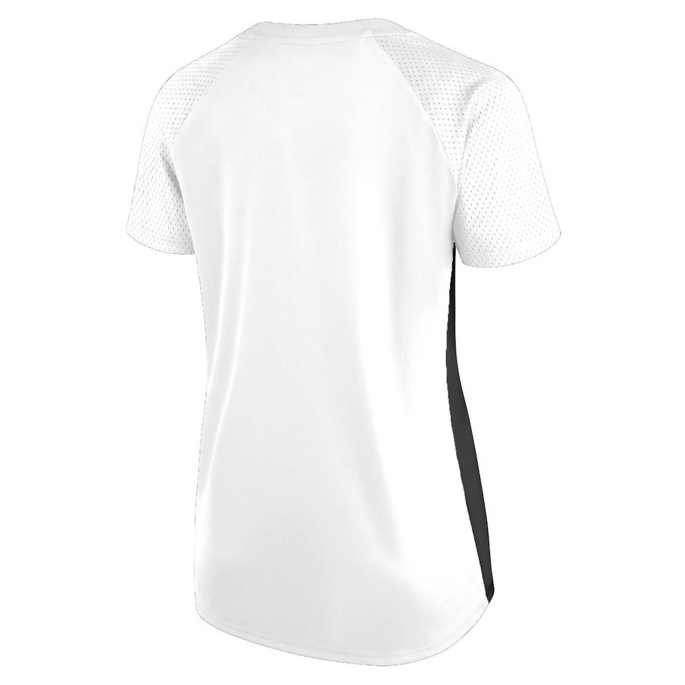 New Orleans Saints Women's Plus Size Glitter Lace-Up V- Neck T-Shirt | NFL Near me