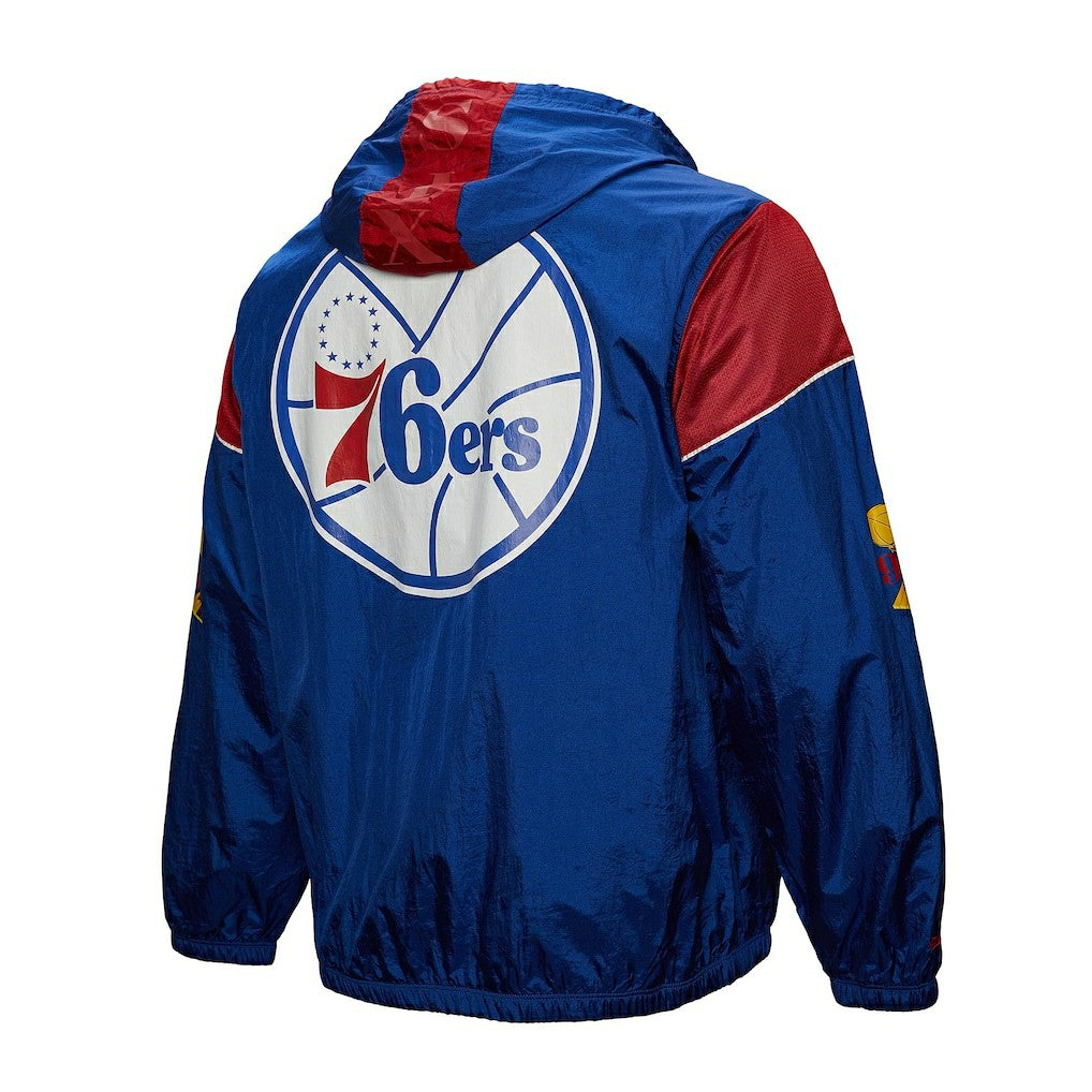 Royal Philadelphia 76ers Unisex Hardwood Classics Team OG 3.0 Anorak Half-Zip Windbreaker Jacket | NBA