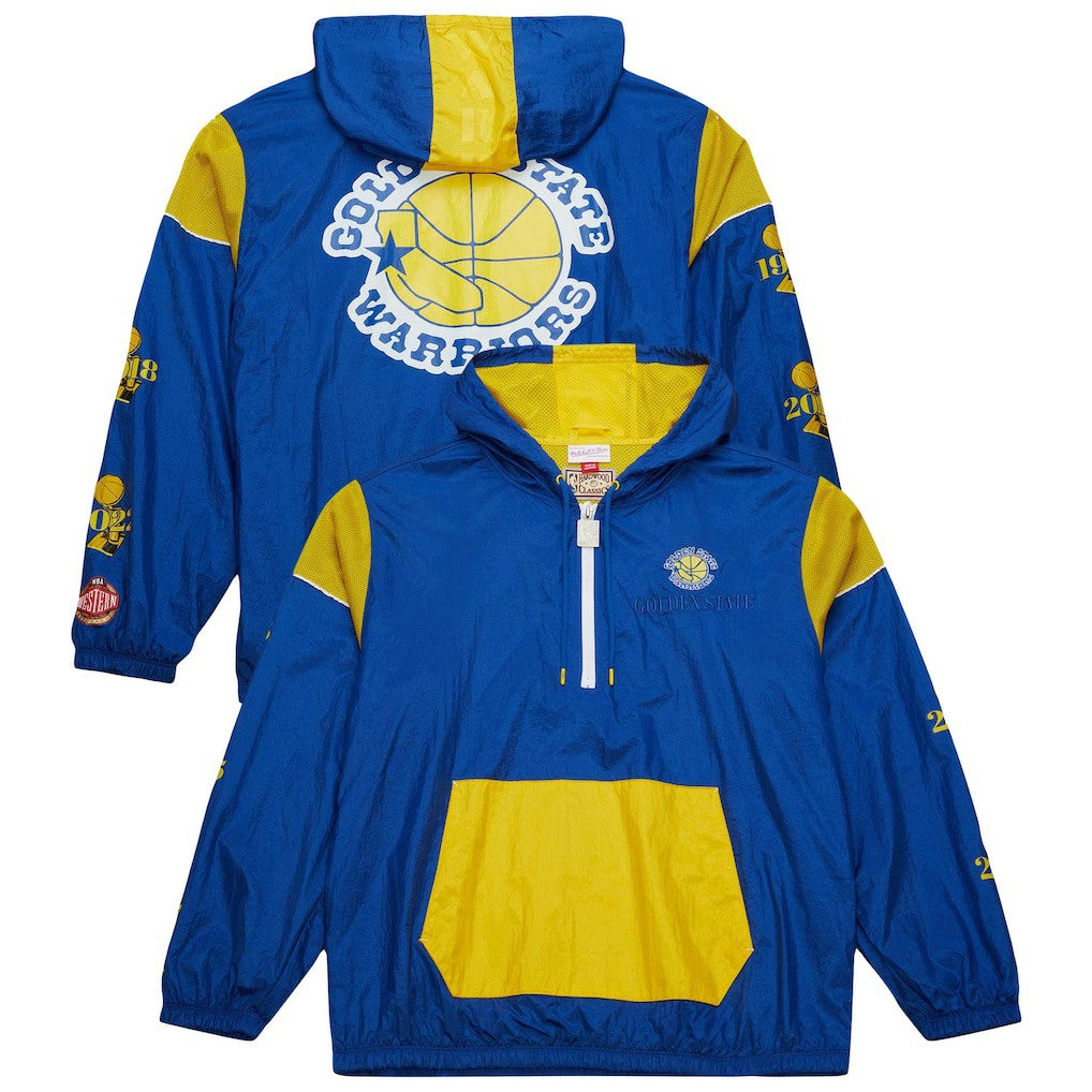 Royal Golden State Warriors Unisex Hardwood Classics Team OG 3.0 Anorak Half-Zip Windbreaker Jacket sale | NBA