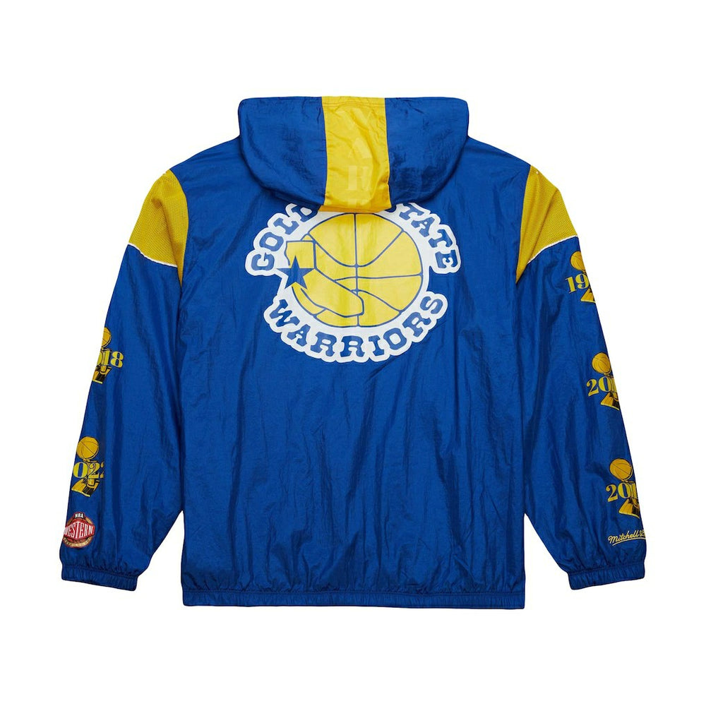 Royal Golden State Warriors Unisex Hardwood Classics Team OG 3.0 Anorak Half-Zip Windbreaker Jacket sale | NBA