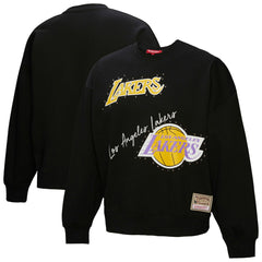 Black Los Angeles Lakers Women's Hardwood Classics Home Team Pullover Sweatshirt | NBA