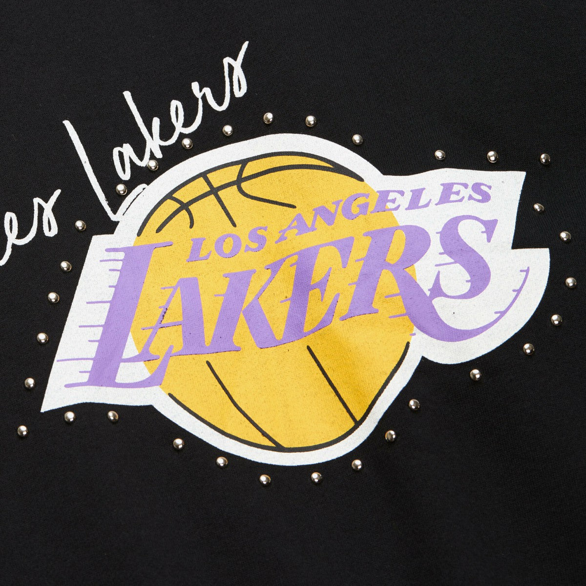 Black Los Angeles Lakers Women's Hardwood Classics Home Team Pullover Sweatshirt | NBA