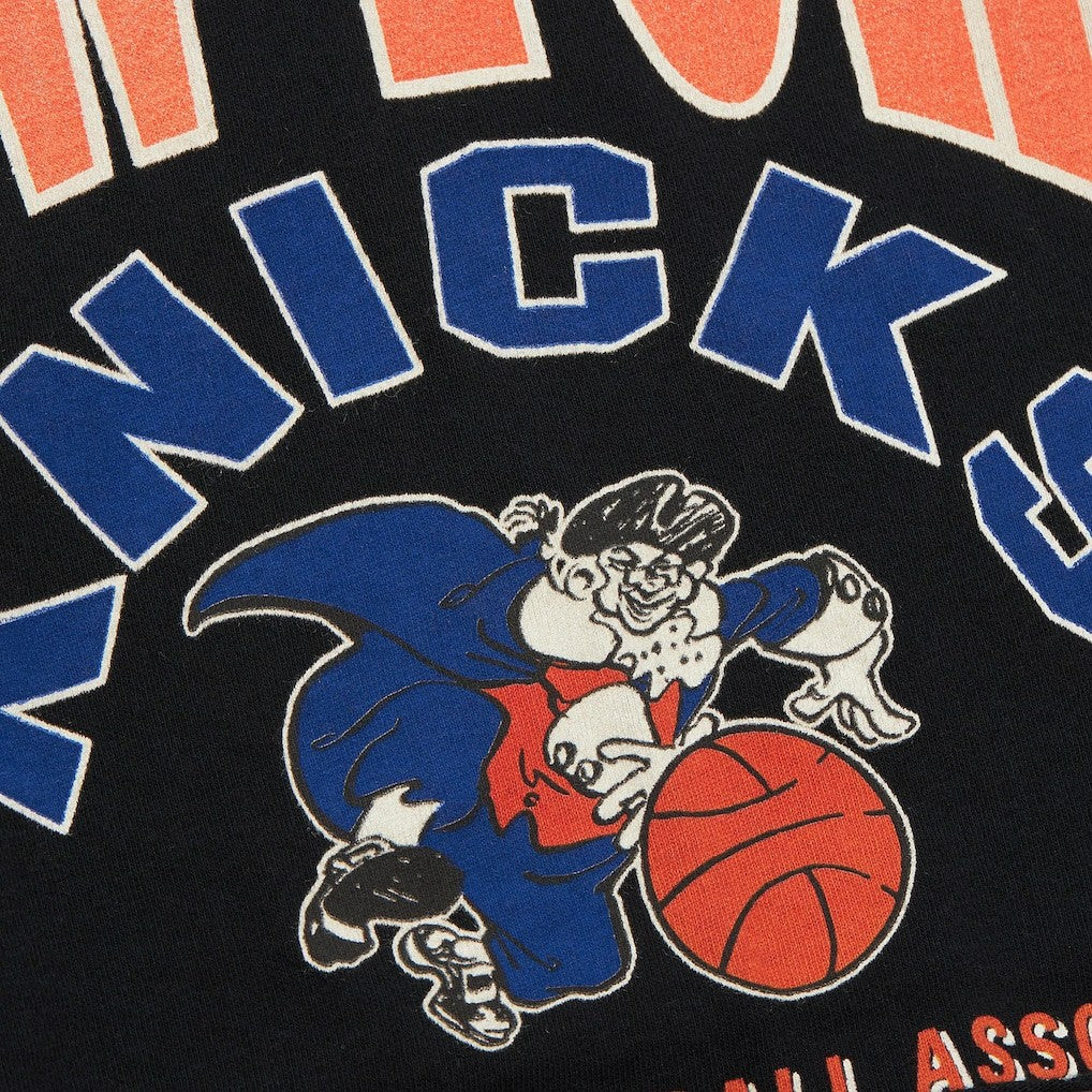 Black New York Knicks Women's Hardwood Classics Studded Boxy Cropped Long Sleeve T-Shirt | NBA