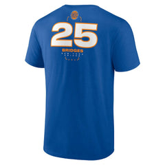 Mikal Bridges New York Knicks Behind The Back Name & Number T-Shirt - Blue discount | NBA