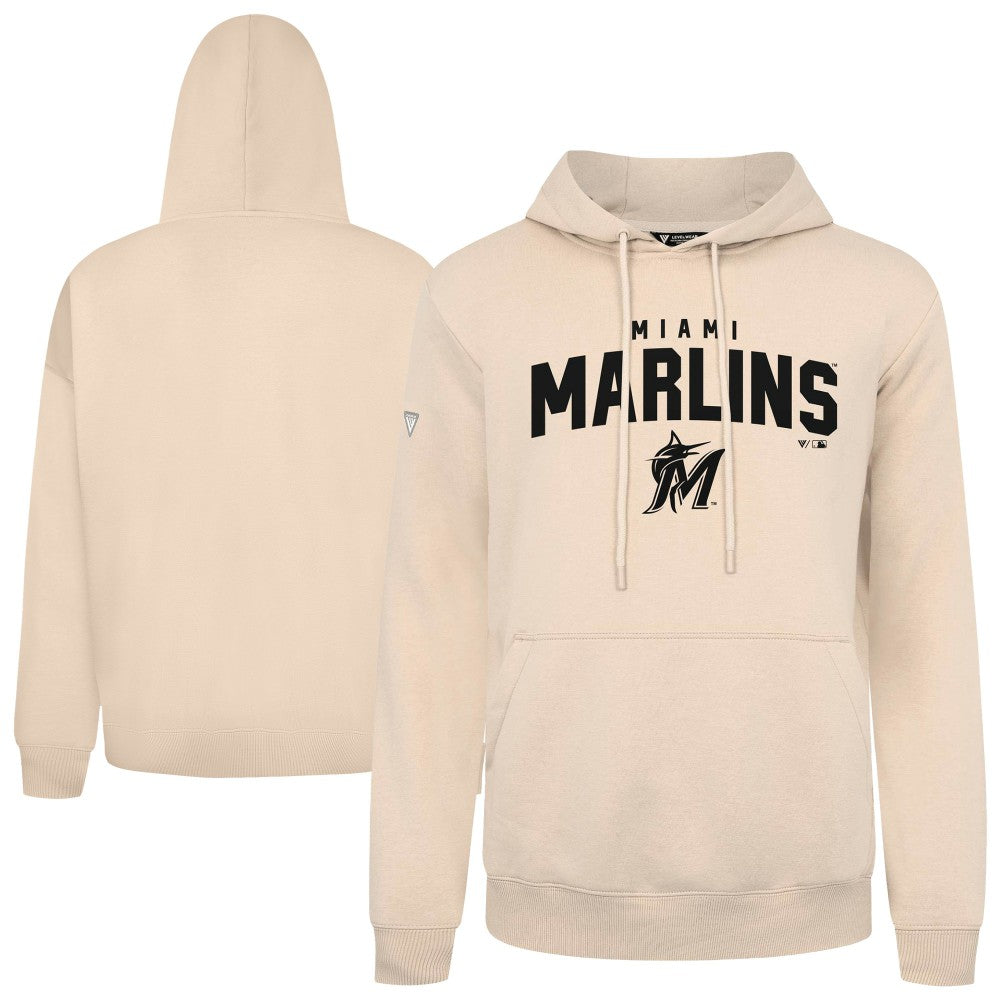 Miami Marlins Levelwear Podium Team Arch Pullover Hoodie - MLB Hoodies