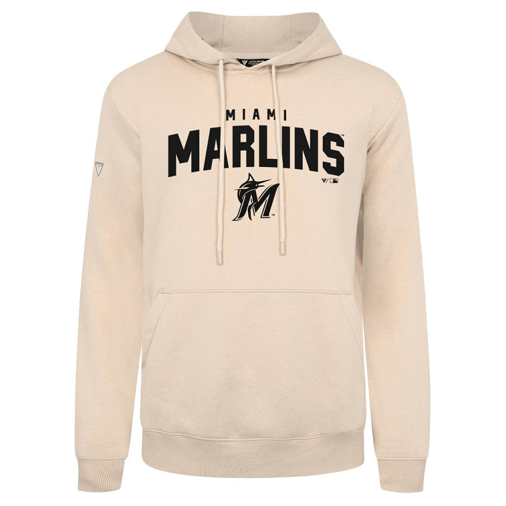 Miami Marlins Levelwear Podium Team Arch Pullover Hoodie - MLB Hoodies