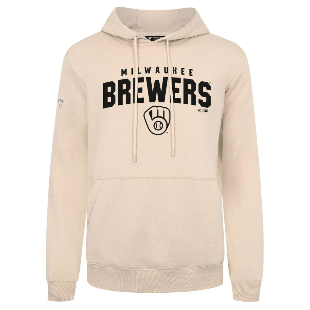 Milwaukee Brewers Levelwear Podium Team Arch Pullover Hoodie - MLB Hoodies