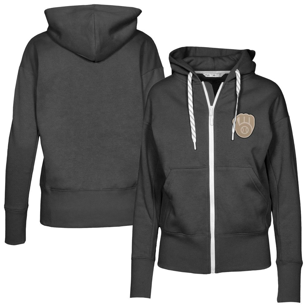 Milwaukee Brewers Levelwear Women's Gardinia Full-Zip Hoodie - MLB Hoodies