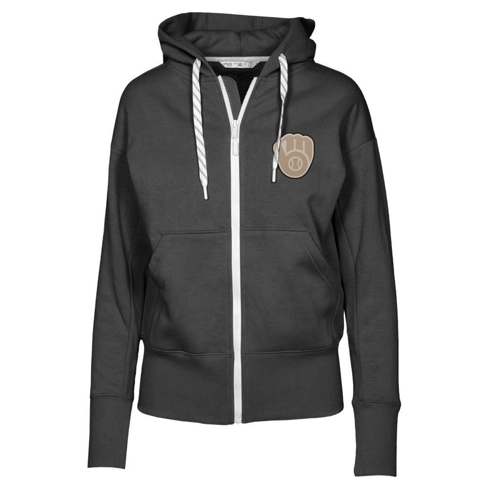 Milwaukee Brewers Levelwear Women's Gardinia Full-Zip Hoodie - MLB Hoodies
