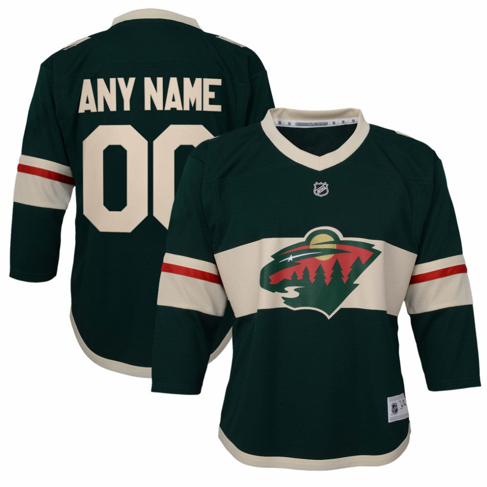 Minnesota Wild Youth Replica Custom Jersey -  NHL Jerseys
