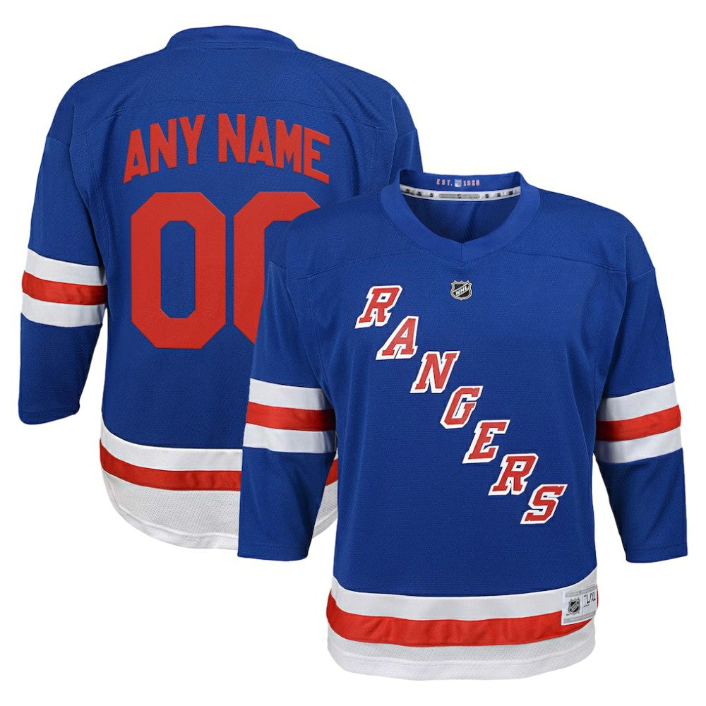 New York Rangers Youth Replica Custom Jersey -  NHL Jerseys